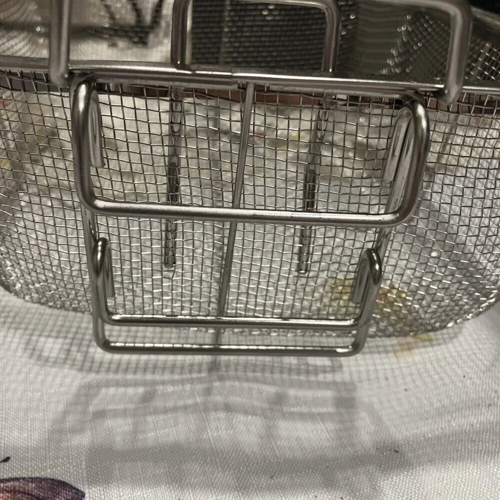 Deep Fryer Basket  7-7/8” Square 3” Deep W/Handles  “Basket Only”